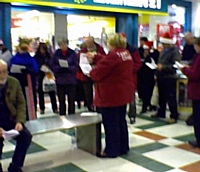 Carol Singing in the Rochdale Exchange Shopping Centre